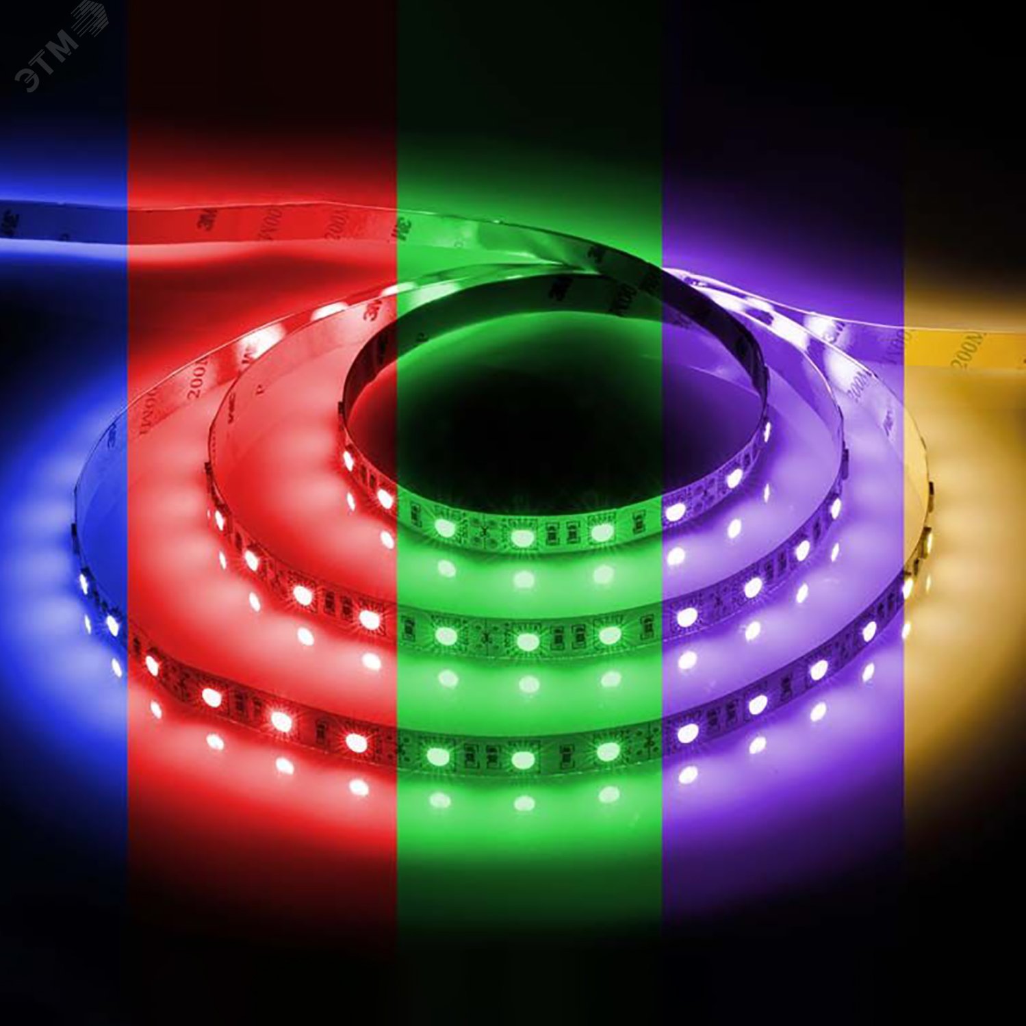 Лента светодиодная LEDх60/м 3м 14.4w/m драйвер 12в RGB LS606 RGB FERON - превью 3