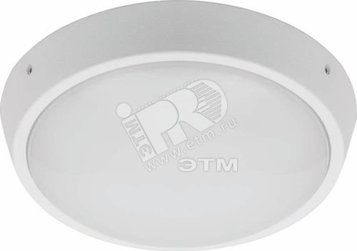 Светильник светодиодный ДБП-12w 4000К 900Лм IP65 круглый металлический белый AL3002 FERON