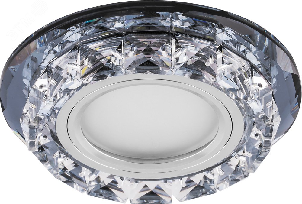 Светильник ИВО-50w G5.3 со светодиодной подсветкой4000К прозрачное с прозрачным стеклом CD878 FERON - превью