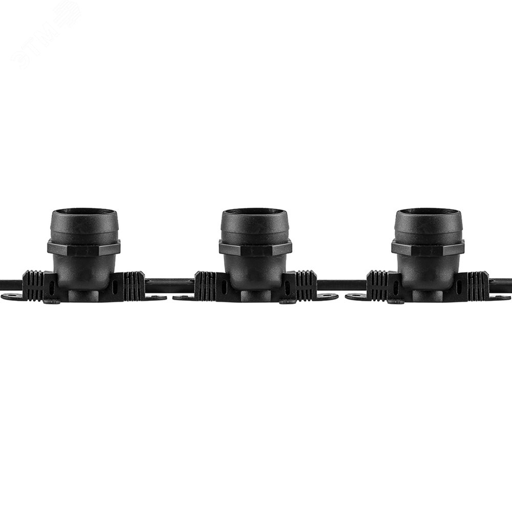 Изображение товара Гирлянда Белт-Лайт 50 м IP65 черный с патронами E27 для улицы и интерьера