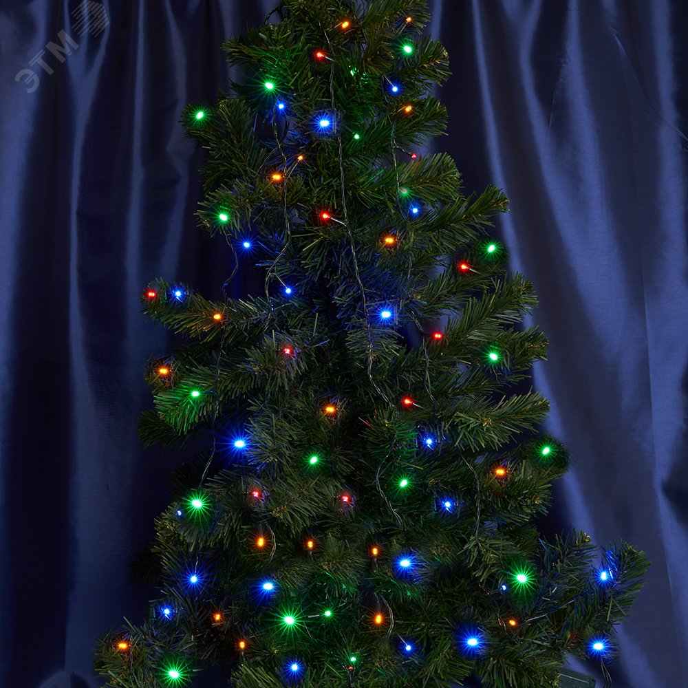 Изображение товара Гирлянда на елку LED мульти 7 веток 3 м светодиодная для внутри помещений