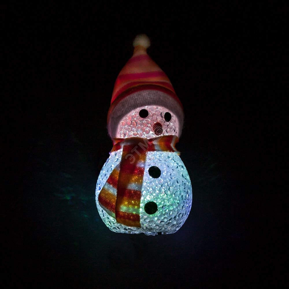 Световая фигура Снеговик LED RGB от батареек LT131 FERON - превью 2