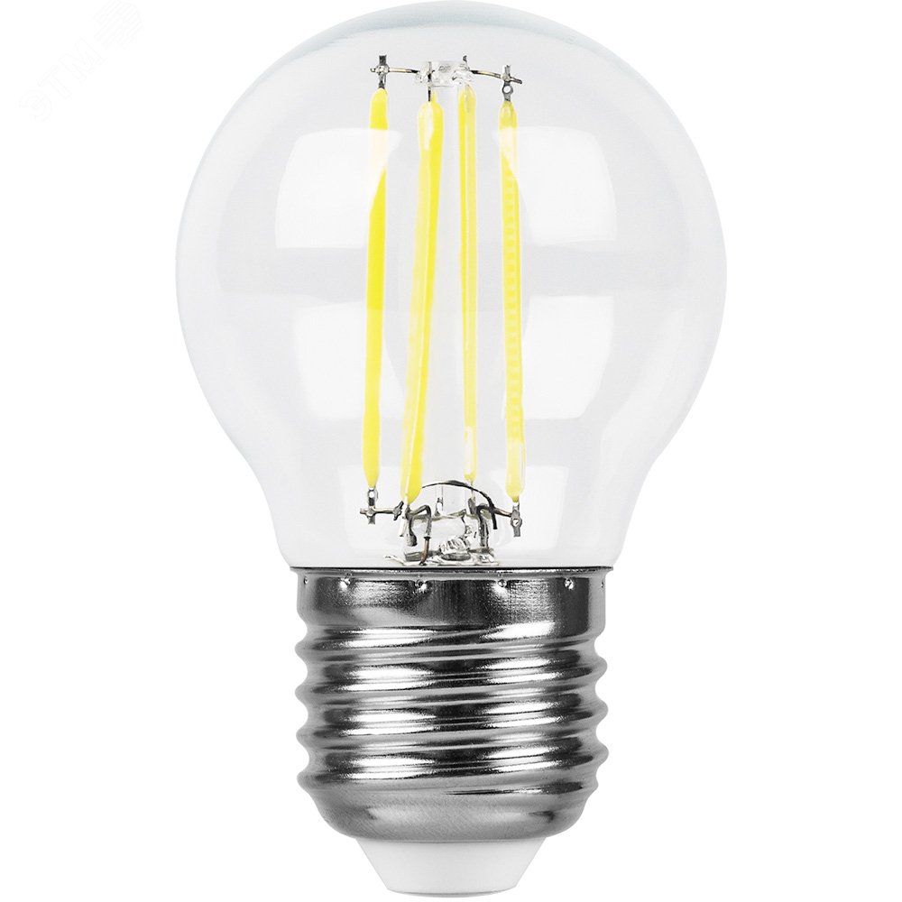 Лампа светодиодная LED 9вт Е27 теплый шар FILAMENT LB-509 FERON - превью