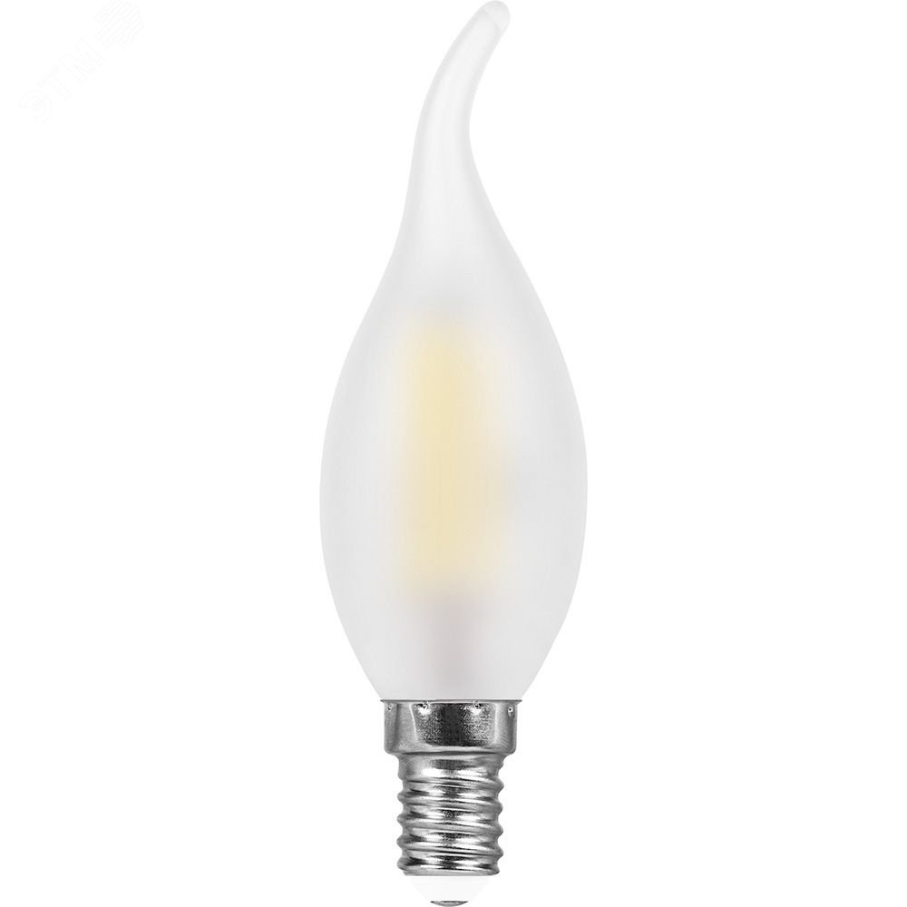 Лампа светодиодная LED 11вт Е14 теплый матовая свеча на ветру FILAMENT LB-714 FERON - превью 2