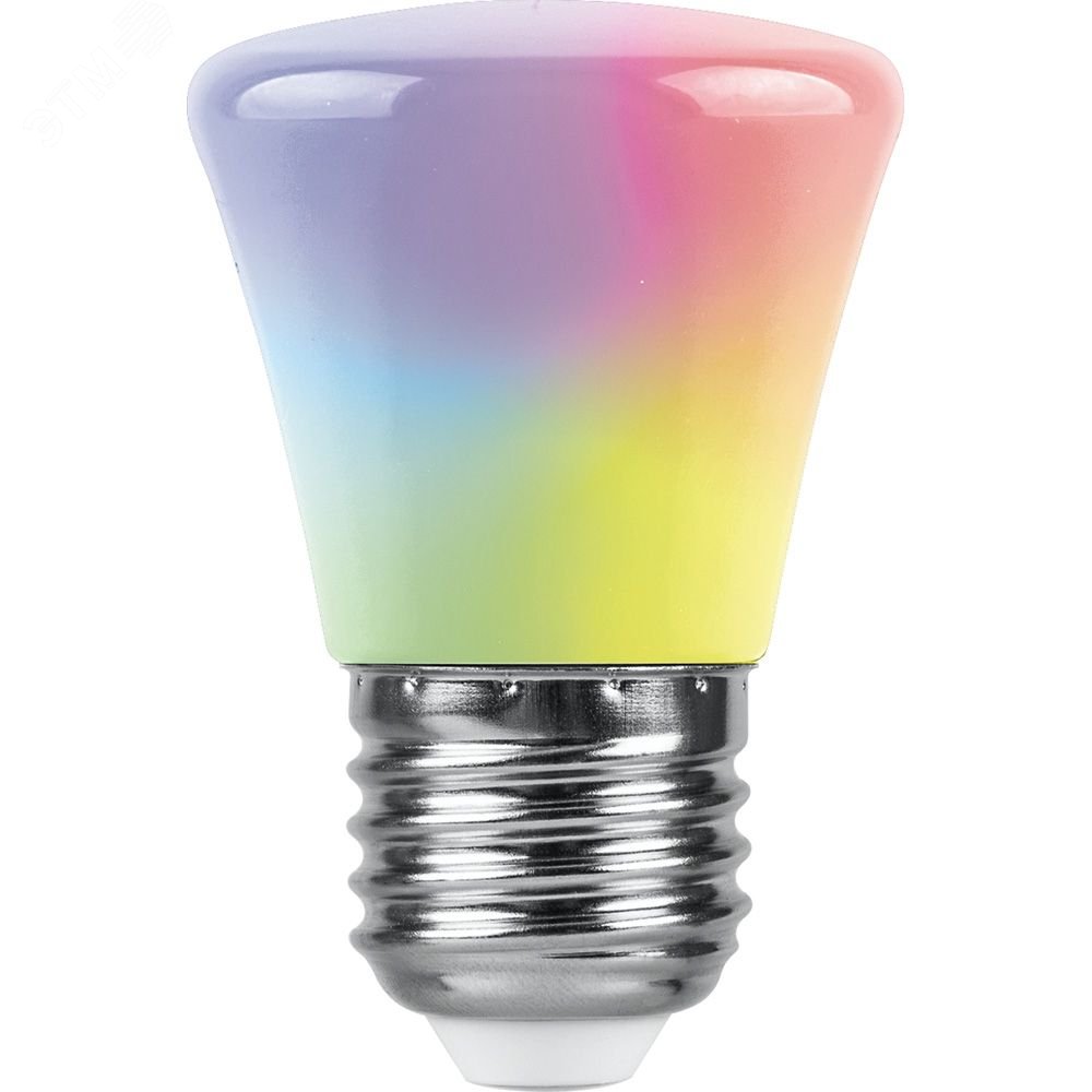 Лампа светодиодная LED 1вт Е27 RGB быстрая смена цвета колокольчик LB-372 FERON - превью 3