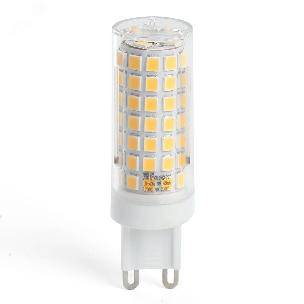 Лампа светодиодная LED 9вт 230в G9 теплый капсульная LB-434 FERON - превью 3