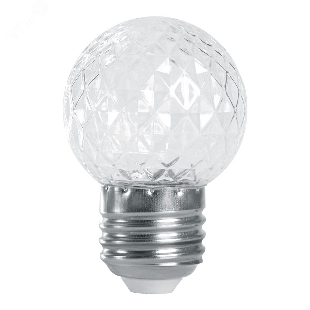 Лампа светодиодная LED 1вт Е27 строб прозрачный 2700К шар LB-377 FERON - превью 3
