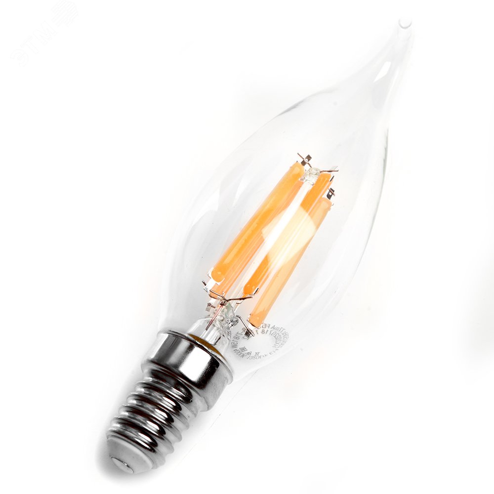 Лампа светодиодная LED 15вт Е14 теплый свеча на ветру FILAMENT LB-718 38261 FERON - превью 2