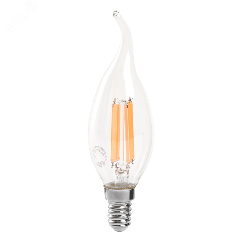 Лампа светодиодная LED 15вт Е14 теплый свеча на ветру FILAMENT LB-718 38261 FERON - превью 4