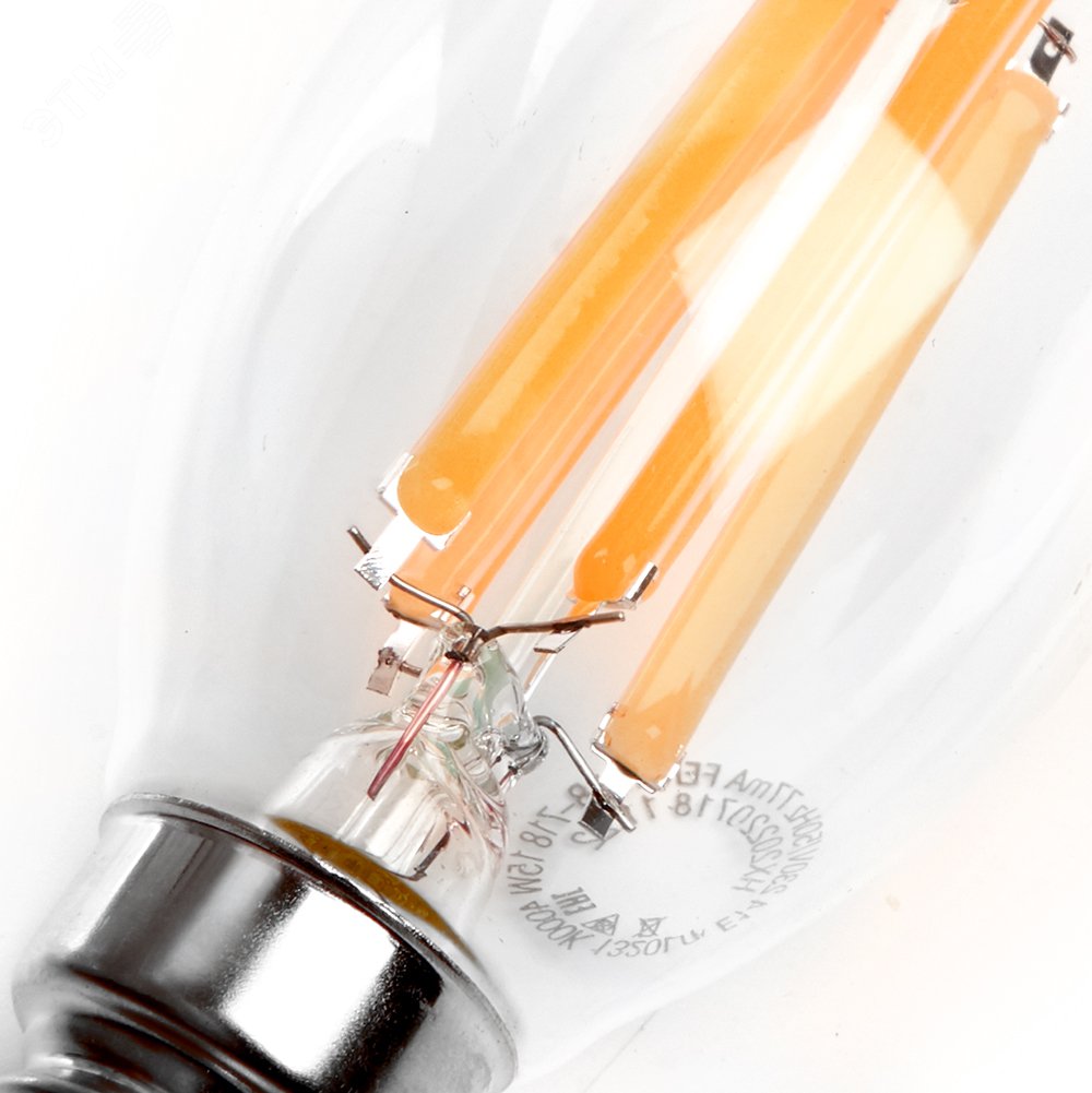 Лампа светодиодная LED 15вт Е14 белый свеча на ветру FILAMENT LB-718 38263 FERON - превью 3