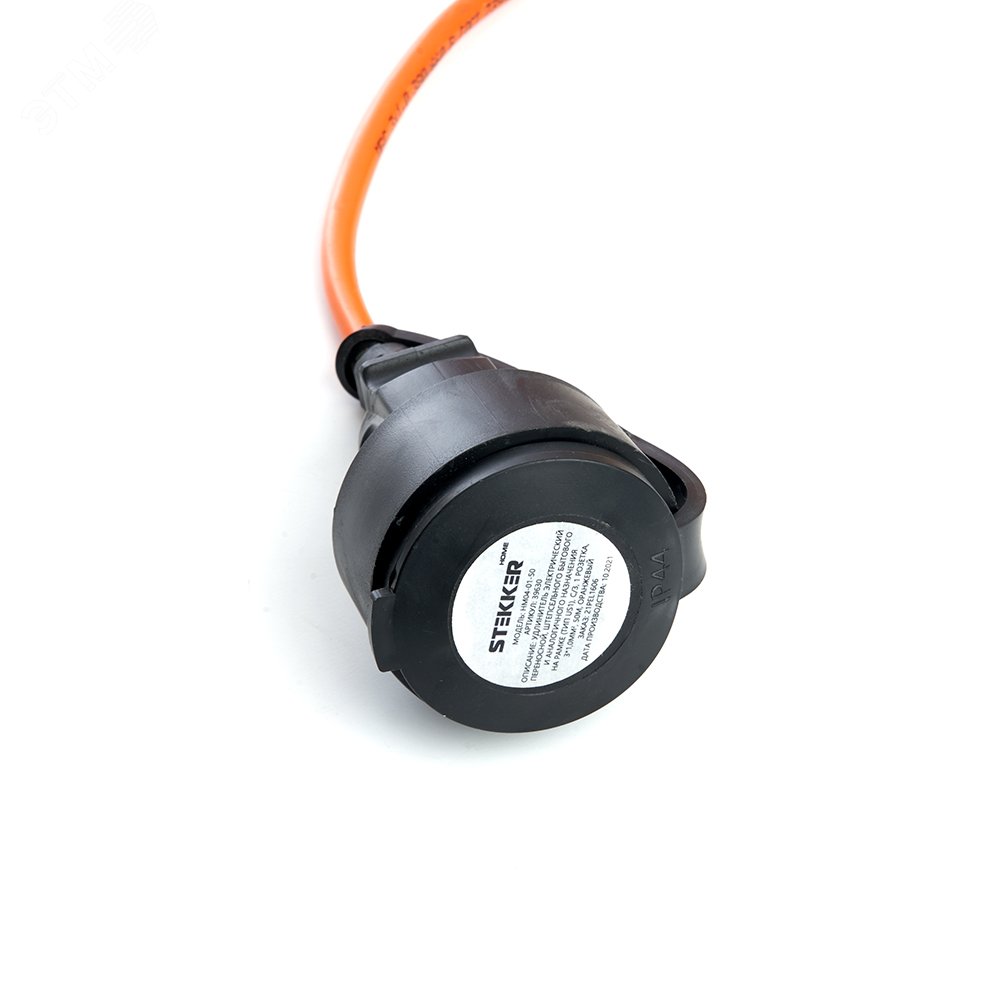 Удлинитель-шнур на рамке 1-местный с/з 3*1,0мм2 10м 220В 10А серия Home оранжевый Stekker HM04-01-10 FERON - превью 2