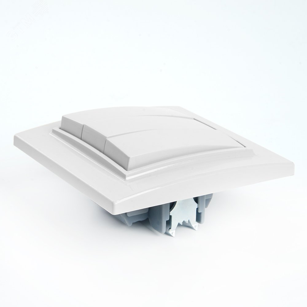 Выключатель трехклавишный, серия Эрна, белый Stekker PSW10-9007-01 39922 FERON - превью 3