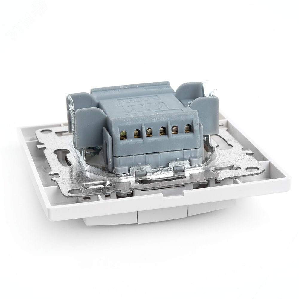 Выключатель трехклавишный, серия Эрна, белый Stekker PSW10-9007-01 39922 FERON - превью 5