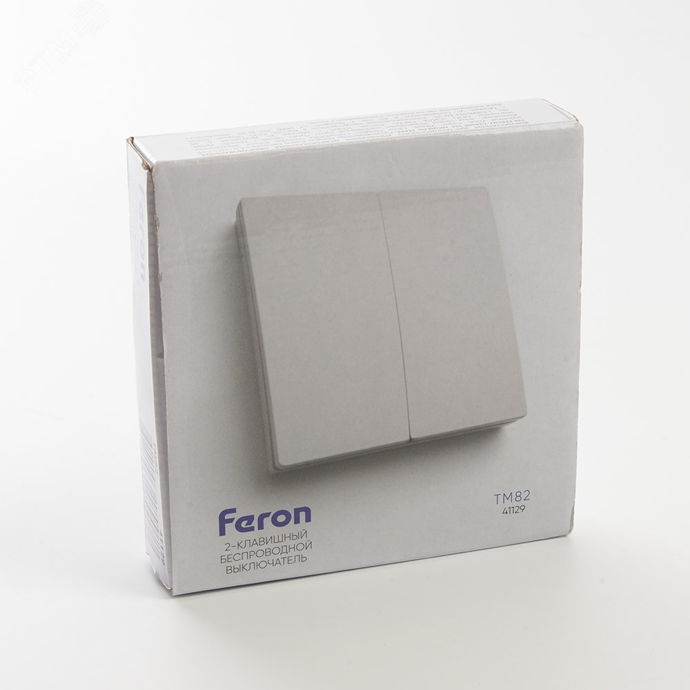 Выключатель дистанционного управления 230V 500W двухклавишный, белый, Feron TM82 FERON - превью 8