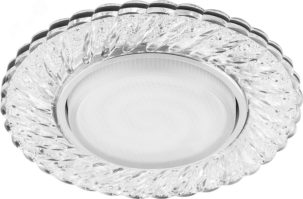 Изображение товара Светильник встраиваемый FERON LED GX53 15W с подсветкой 6400K, прозрачно-хромированный Изображение товара Светильник встраиваемый FERON LED GX53 15W с подсветкой 6400K, прозрачно-хромированный
