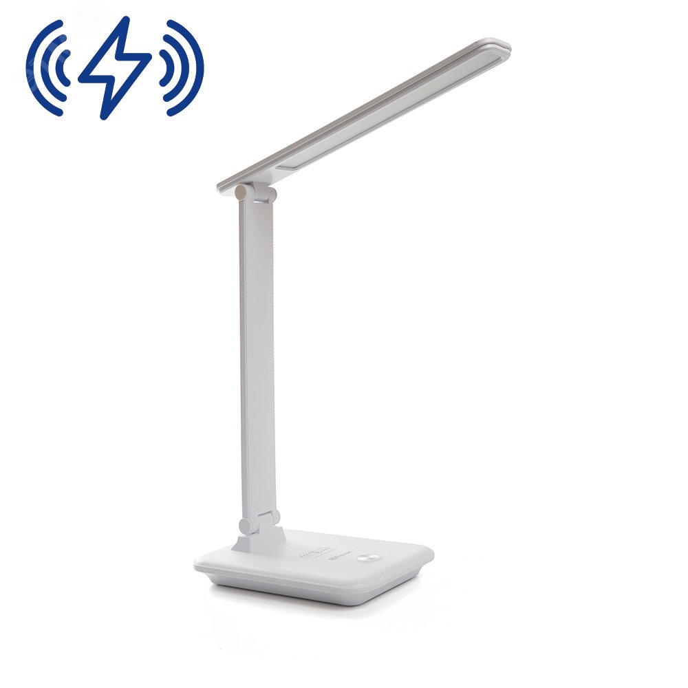 Изображение товара Настольный светодиодный светильник 25W с беспроводной зарядкой и диммером белый