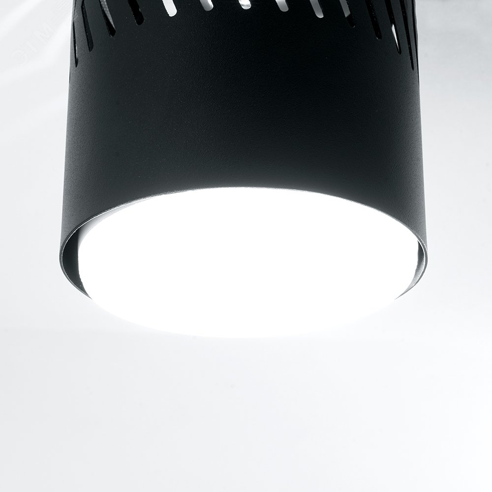 Светильник ДПО-12w GX53 без лампы со светодиодной подсветкой 4000К черный HL352 FERON - превью 3