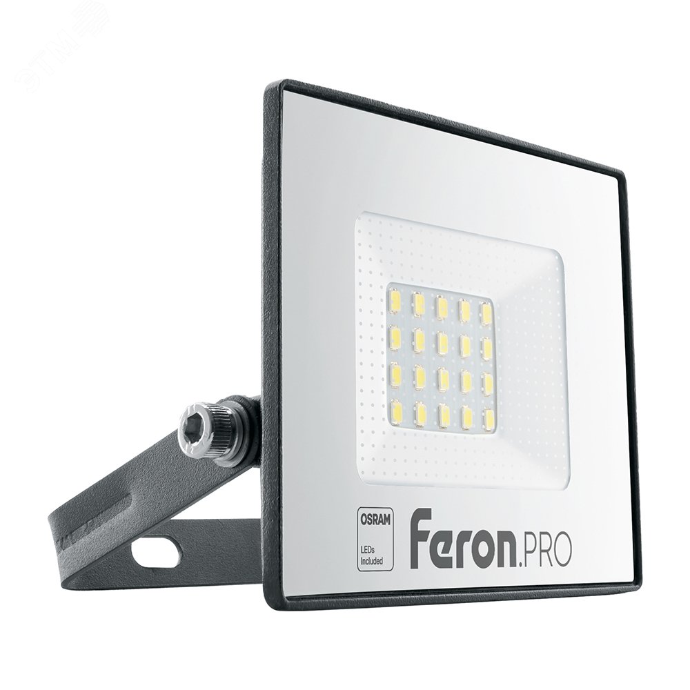 Прожектор светодиодный ДО-20w 6400К 1600Лм IP65 черный Feron.PRO LL-1000 FERON - превью