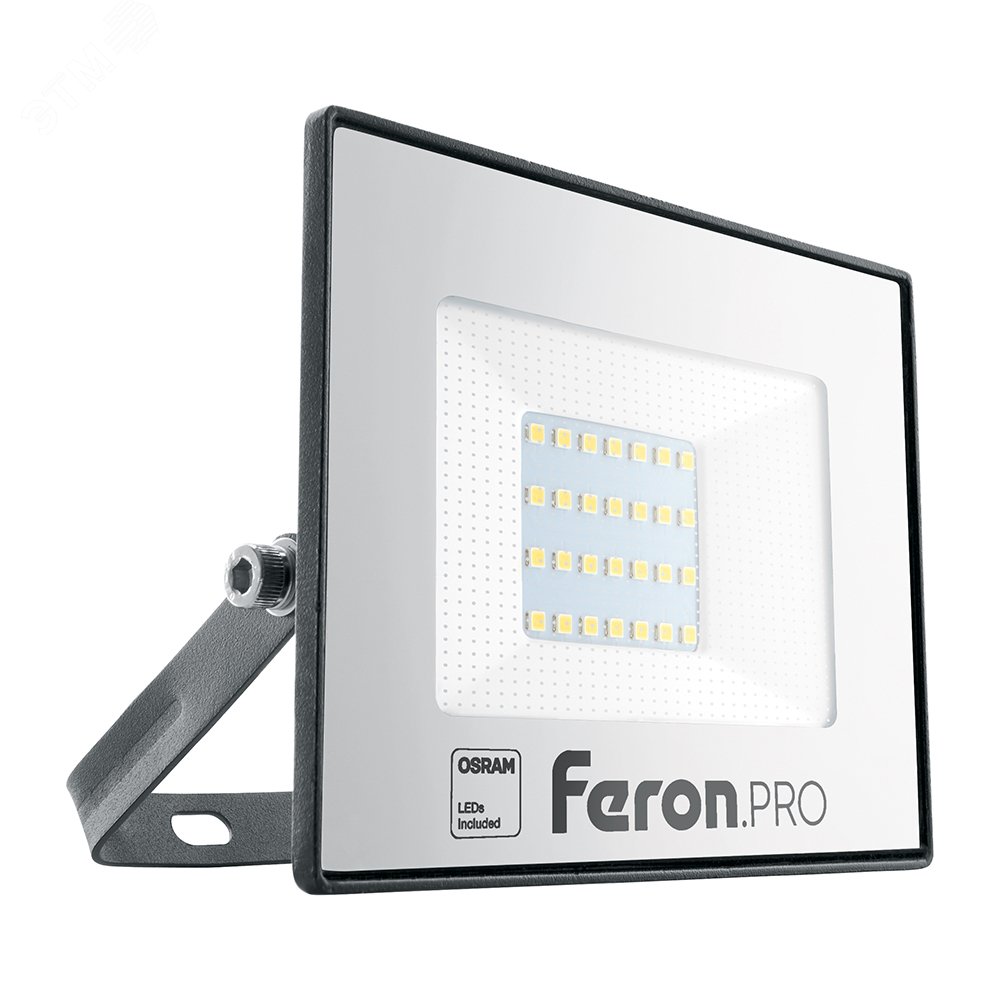 Прожектор светодиодный ДО-30w 6400К 3000Лм IP65 черный Feron.PRO LL-1000 FERON - превью