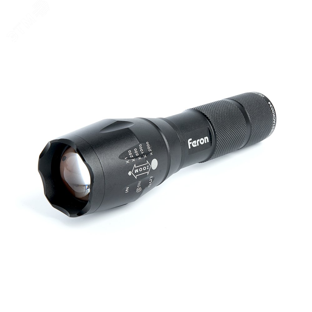 Изображение товара Фонарь светодиодный аккумуляторный USB ZOOM алюминий (шт)