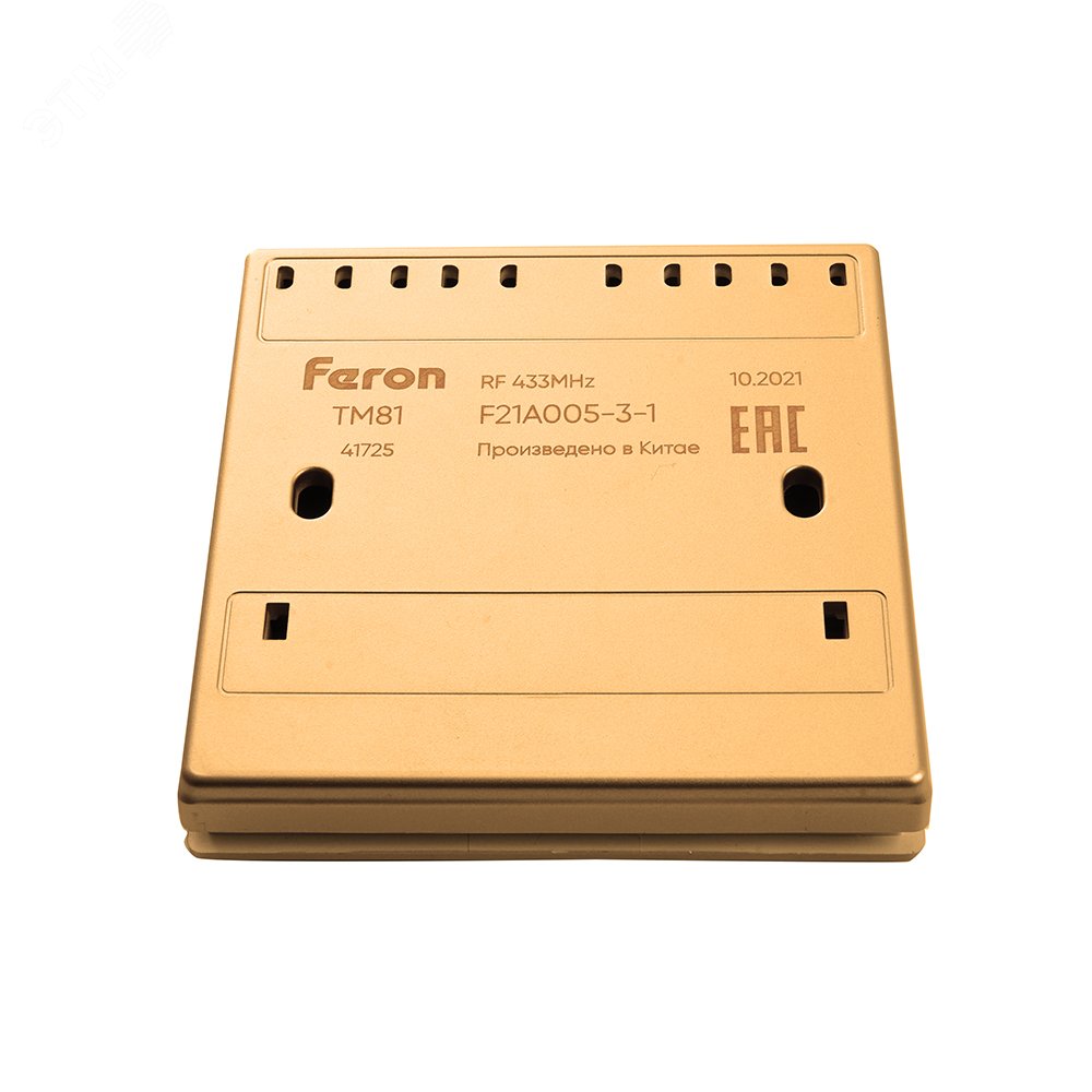 Кнопка-выключатель беспроводной 230V 500W одноклавишный, золото TM81 FERON - превью 2