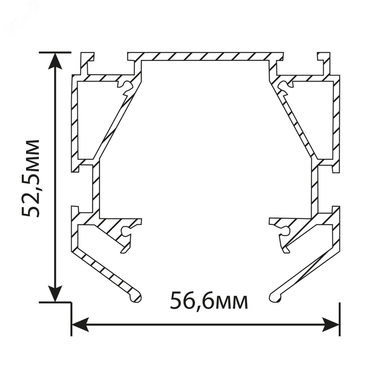 Профиль для магнитного шинопровода Feron для натяжных потолков 2м S26 FERON - превью 4