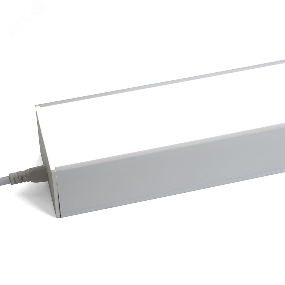 Светильник светодиодный ДПО-48вт 6500К 5760Лм линейный рассеиватель матовый в алюминиевом корпусе белый AL4035 48589 FERON - превью 3