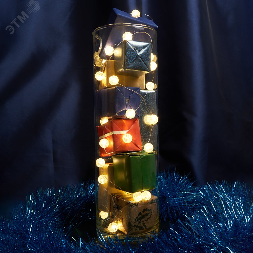 Изображение товара Линейная гирлянда FERON с эффектом льда, 30 LED, 3м, теплый свет