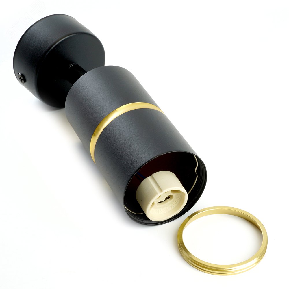 Светильник ДБО GU10 без лампы наклонный черный золото ML1861 48641 FERON - превью 6