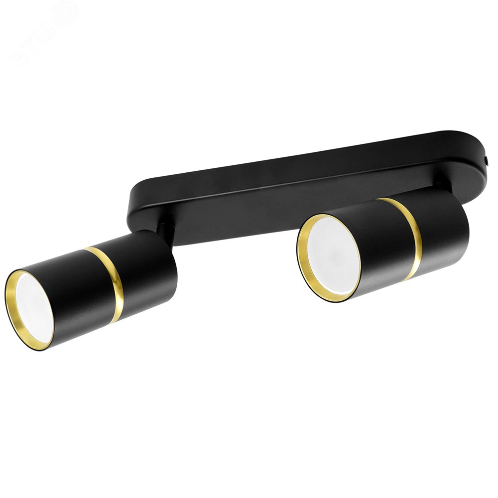 Изображение товара Светильник ДБО 2xGU10 серебро без ламп черный золото серия ZEN