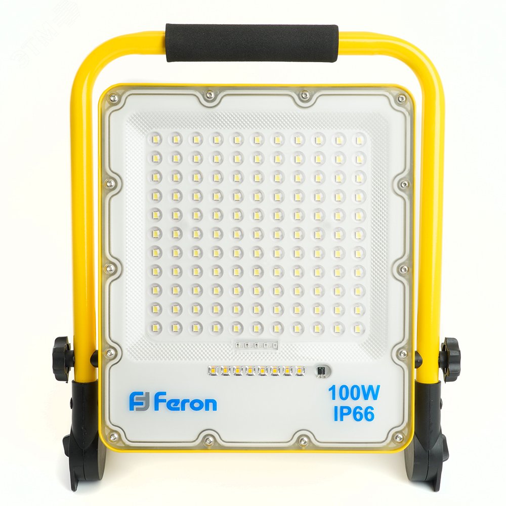 Прожектор светодиодный ДО-100w переносной аккумуляторный 6400K IP66 с зарядным устройством LL-952 48677 FERON - превью 3