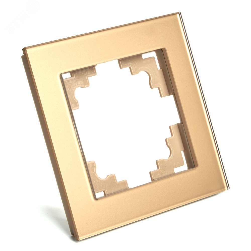 Рамка одноместная, серия Катрин, стекло, золото Stekker GFR00-7001-08 49032 FERON - превью 2