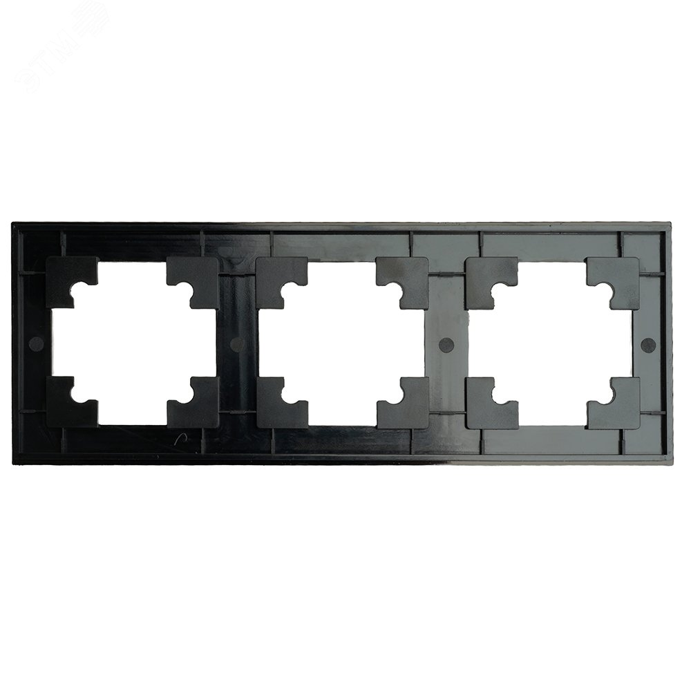 Рамка 3-местная, стекло, серия Катрин, черный матовый GFR00-7003-05М 49602 FERON - превью 4