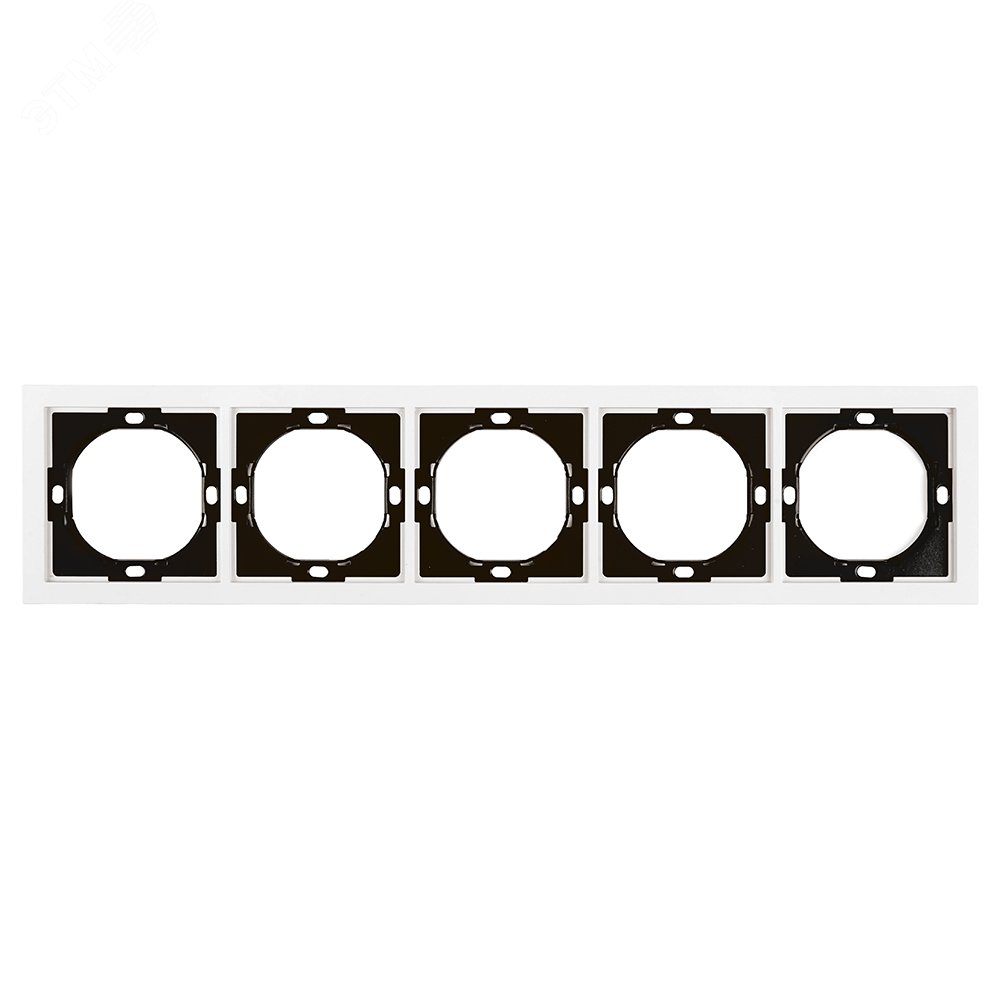 Изображение товара Рамка 5-местная серия Мия пластик РС белая магнолия STEKKER (шт)