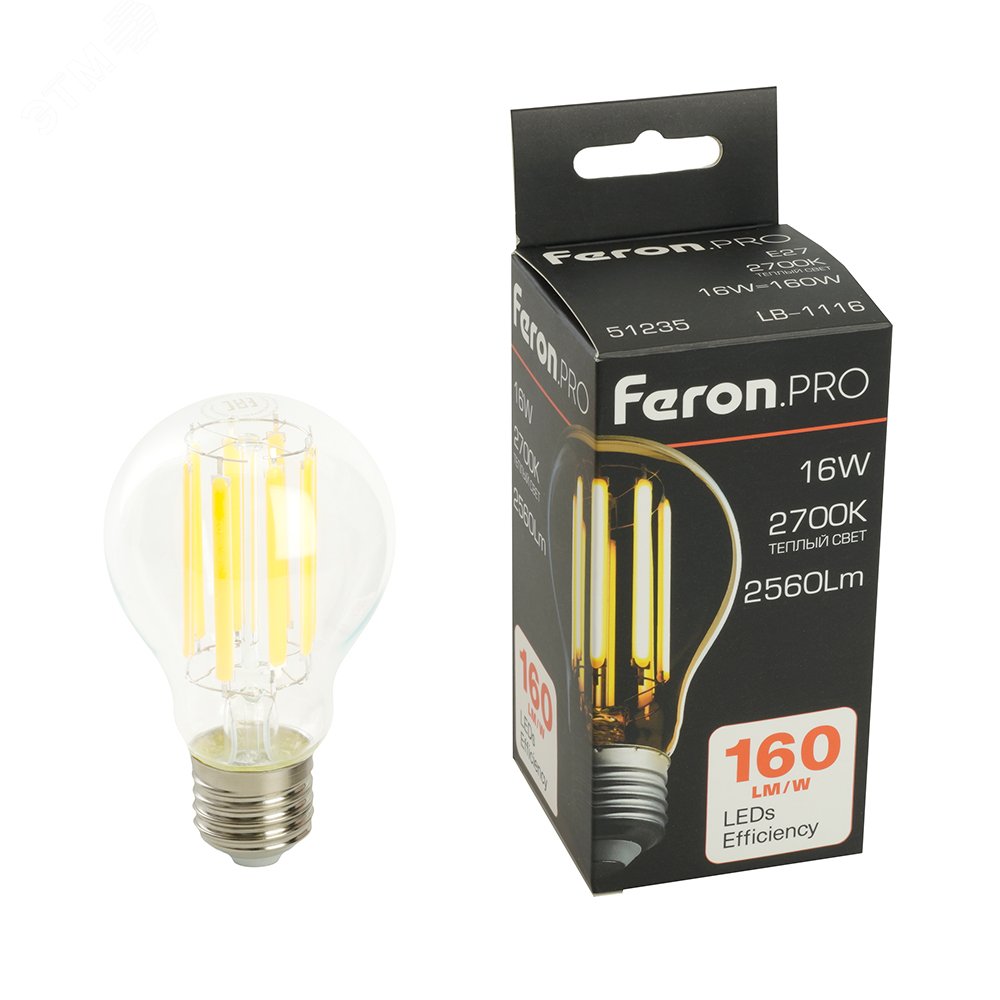 Изображение товара Лампа светодиодная LED 16вт Е27 теплый FILAMENT .PRO (шт) Изображение товара Лампа светодиодная LED 16вт Е27 теплый FILAMENT .PRO (шт)