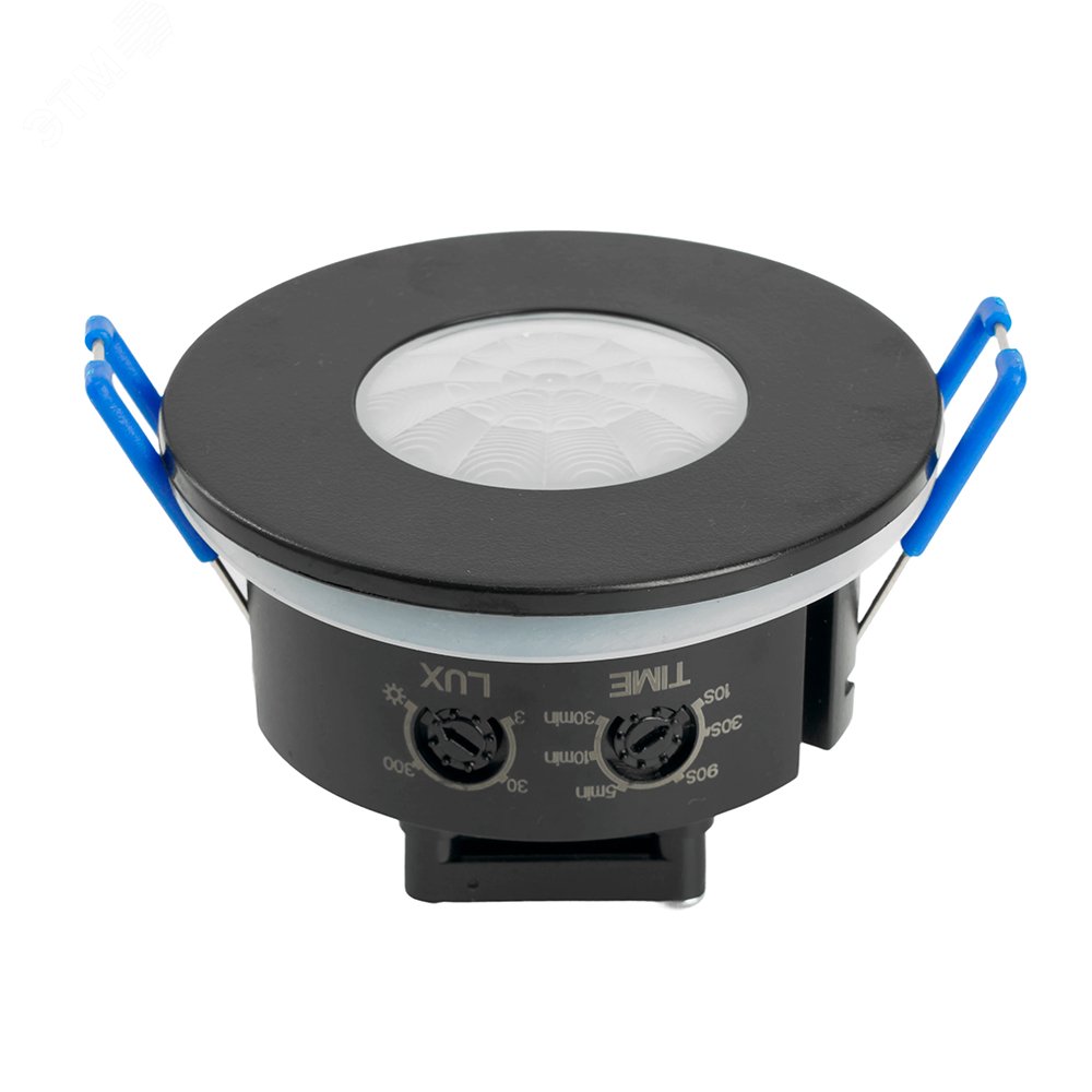 Изображение товара Датчик движения ИК встраиваемый 1200w 360 градусов 8м IP54 черный (шт)