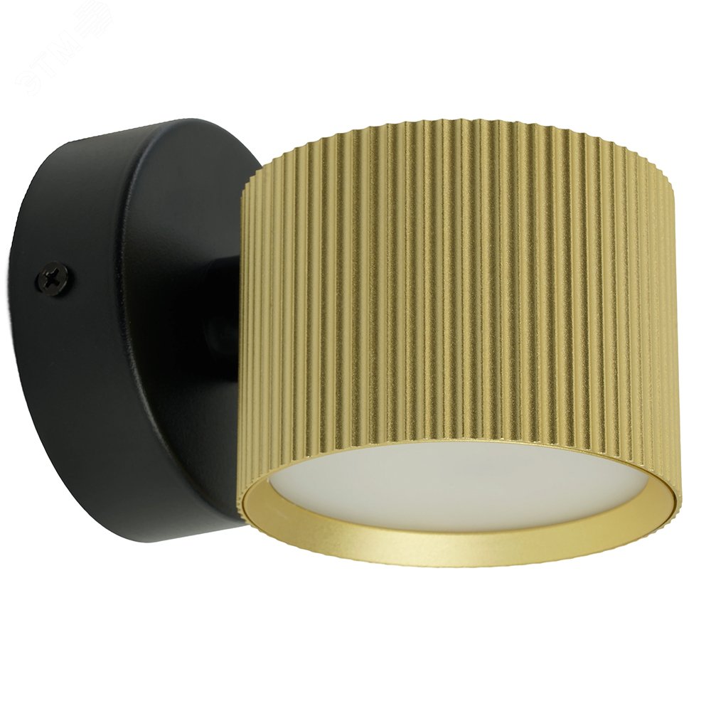 Изображение товара Светильник настенный 12W GX53 золото и черный корпус для жилых помещений