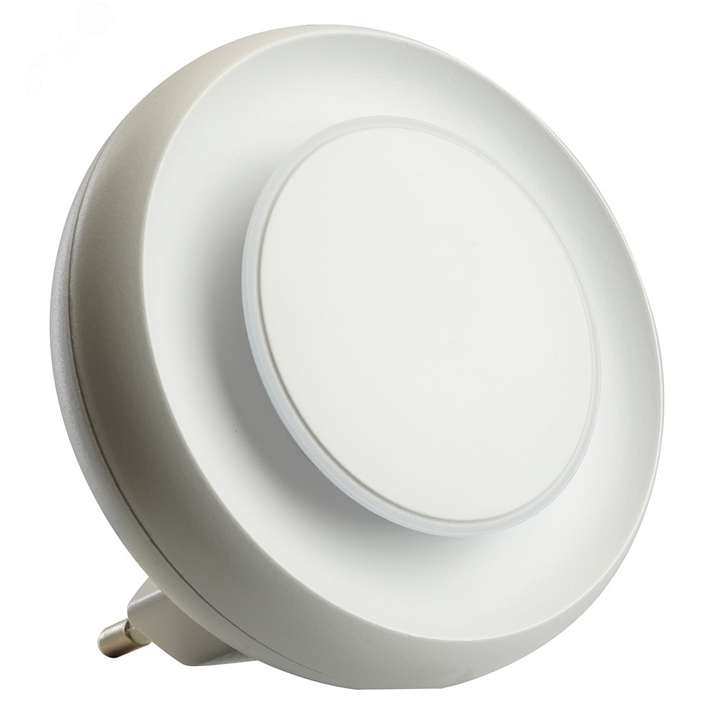 Изображение товара Ночник светодиодный 0.5w LED с датчиком освещенности круг белый (шт)