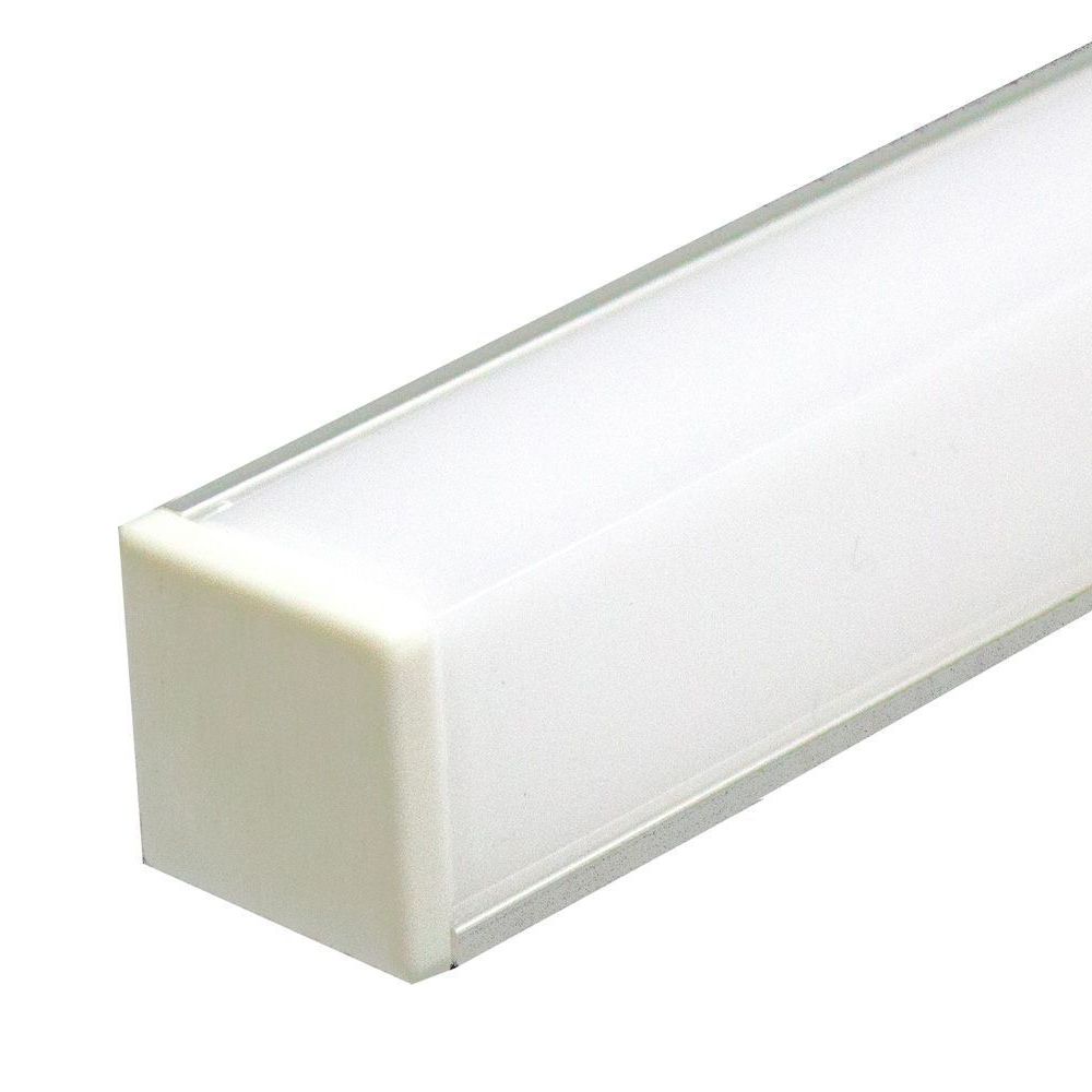 Профиль угловой алюминиевый 2 м матовый экран 2 заглушки 4 крепежа для светодиодных лент