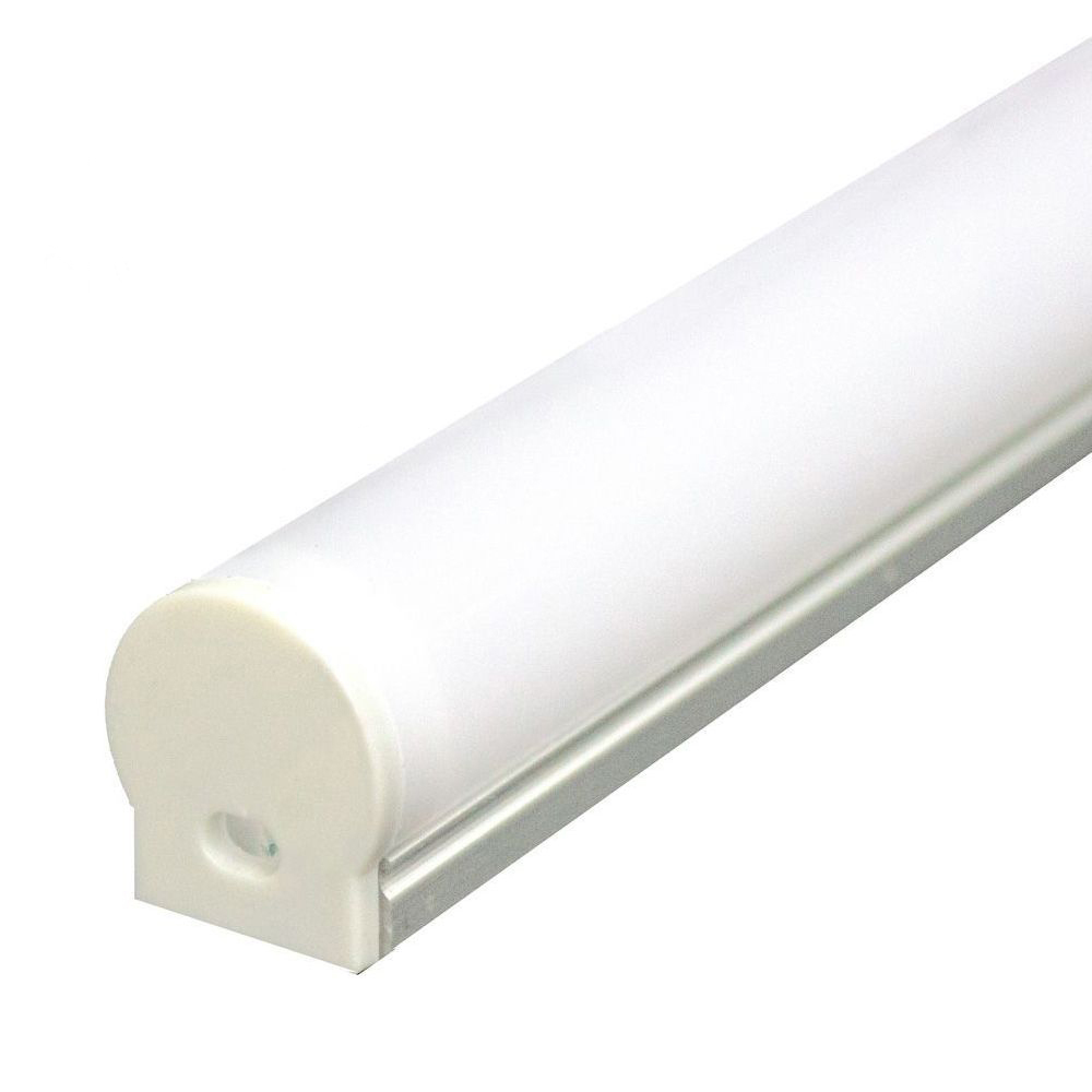 Профиль накладной алюминиевый 2 м с матовым экраном 2 заглушки 4 крепежа для светодиодных лент