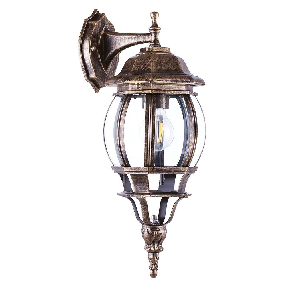 Светильник 8102 100W 230 В E27 245х160х450мм черное золото