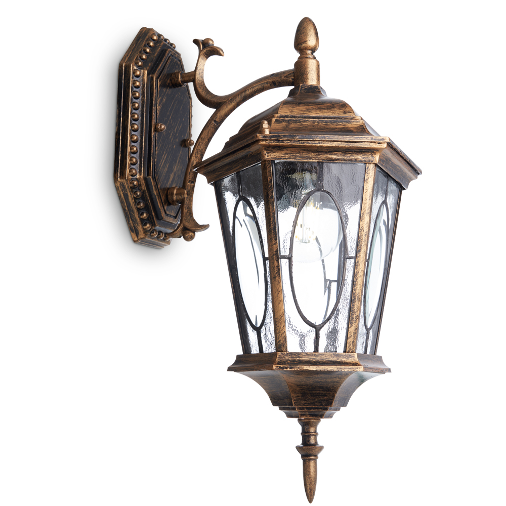 Светильник НБУ-60w вниз Е27 IP44 черное золото