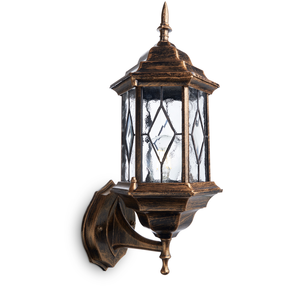 Светильник НБУ-60w вверх Е27 IP44 черный/золото