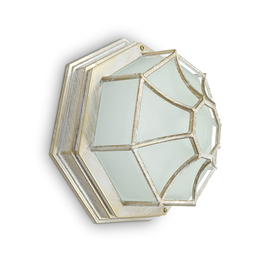 Светильник НБУ-60w Е27 IP44 белое золото