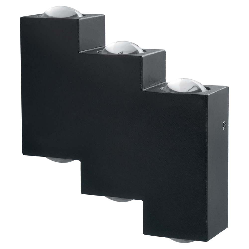 Светильник светодиодный уличный ДБУ-6х1w вверх/вниз 4000К IP54 черный