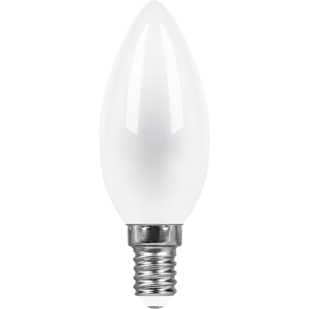 Лампа светодиодная LED 9вт Е14 теплый матовая свеча FILAMENT