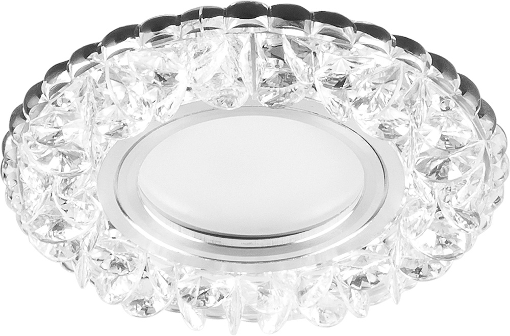 Светильник ИВО-50w 220в G5.3 хром/белый