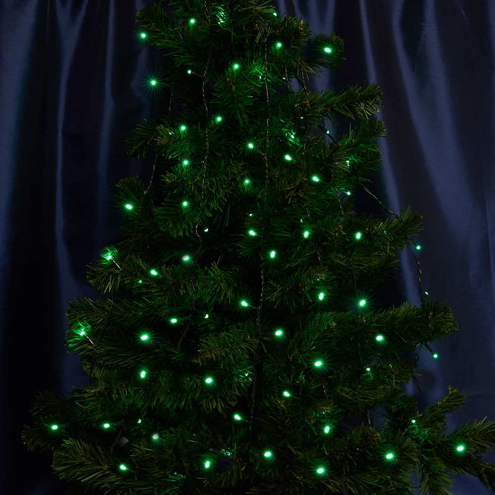 Гирлянда линейная LED зеленый 4 м с контроллером