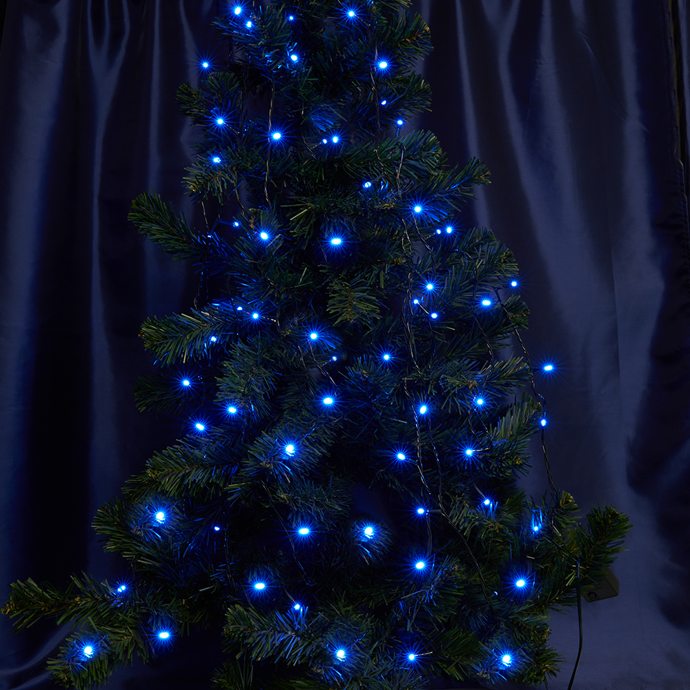 Гирлянда линейная LED синий 4 м с контроллером