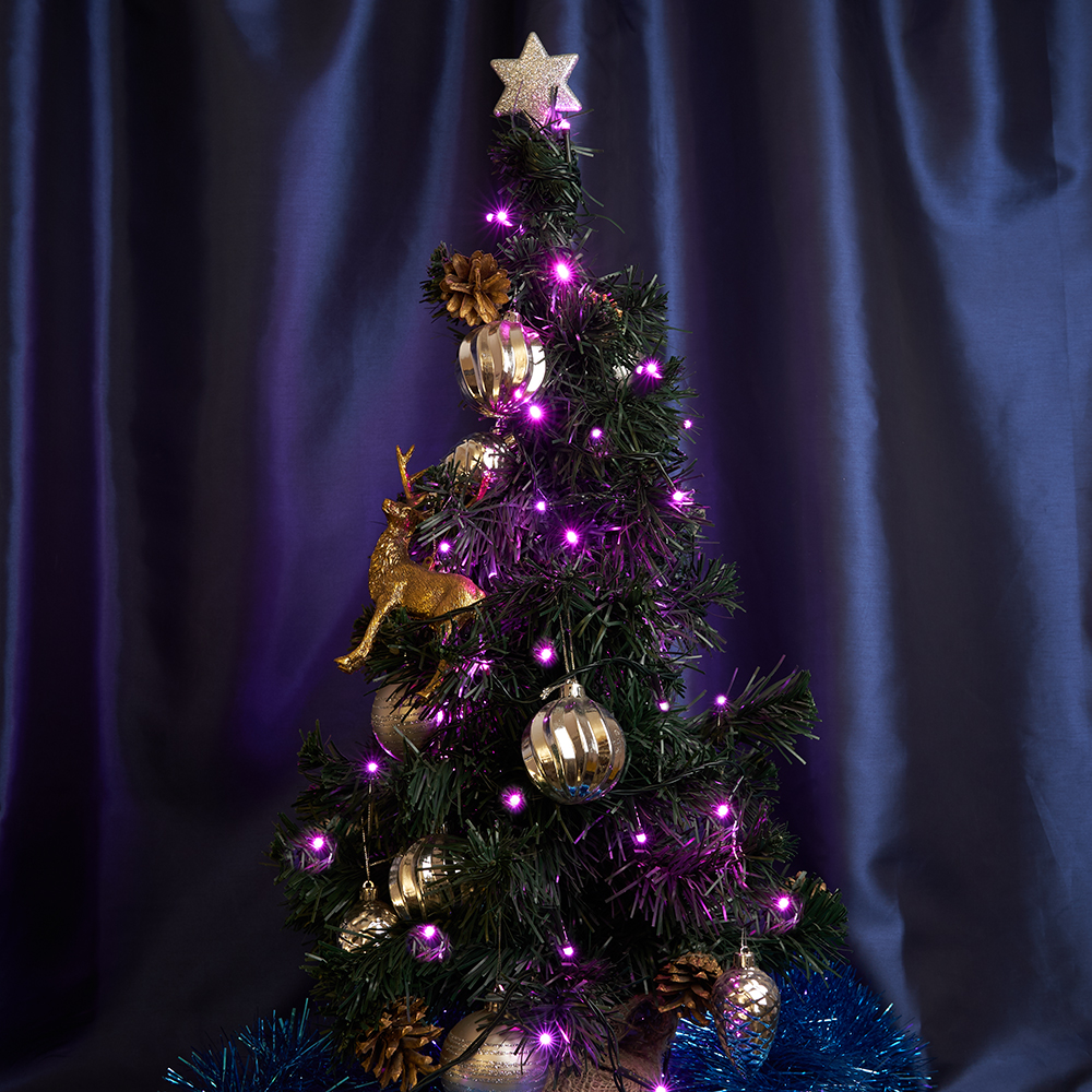 Гирлянда линейная LED розовый 4 м с контроллером